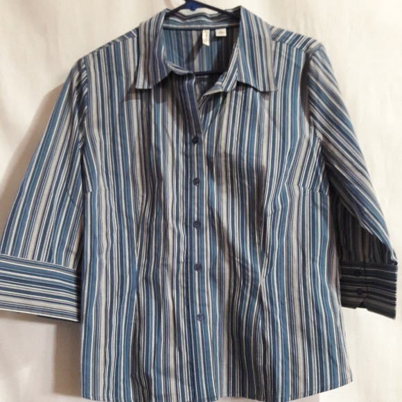 St.John's Bay Women's Striped Shirt Size:PL - Picture 1 of 4